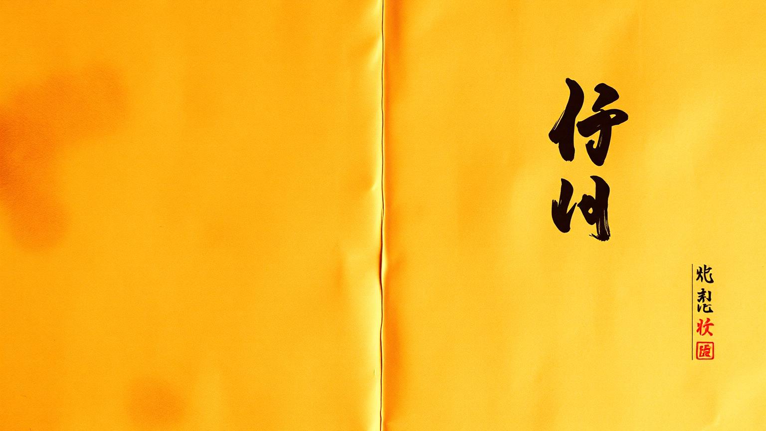 c7娱乐深读刊物金色封面与中文书法意象